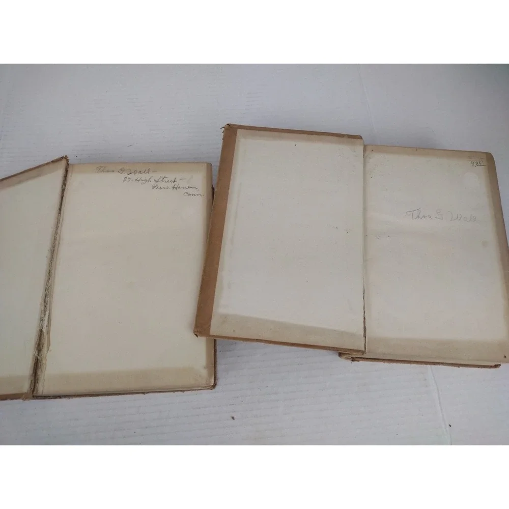 Set Of 2 Antique TIFFANY LAW Books 1903 Leather Covered Real Property Vol 1 & 2
